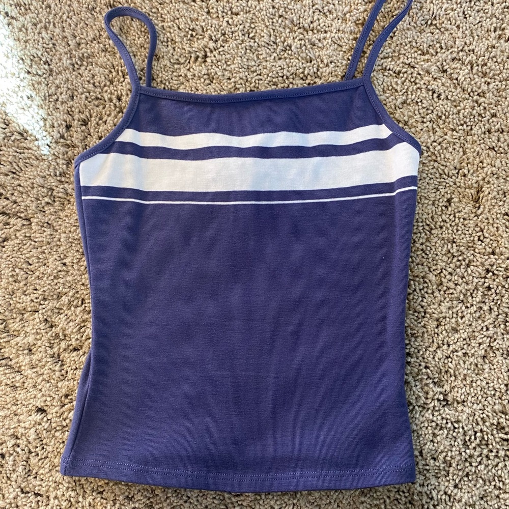 GARAGE BLUE & WHITE STRIPE TANK TOP